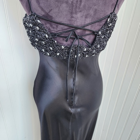 Blondie and Me Evening by Linda Bernell Black Halter Cocktail Prom Dress 11/12 - Picture 7 of 13